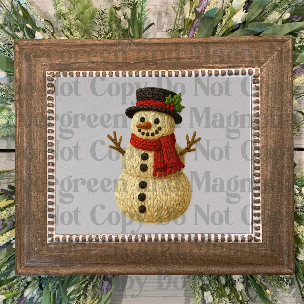 Yarn snowman