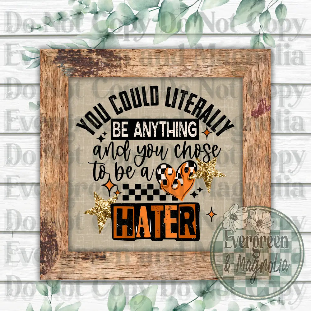 You Choose To Be A Hater