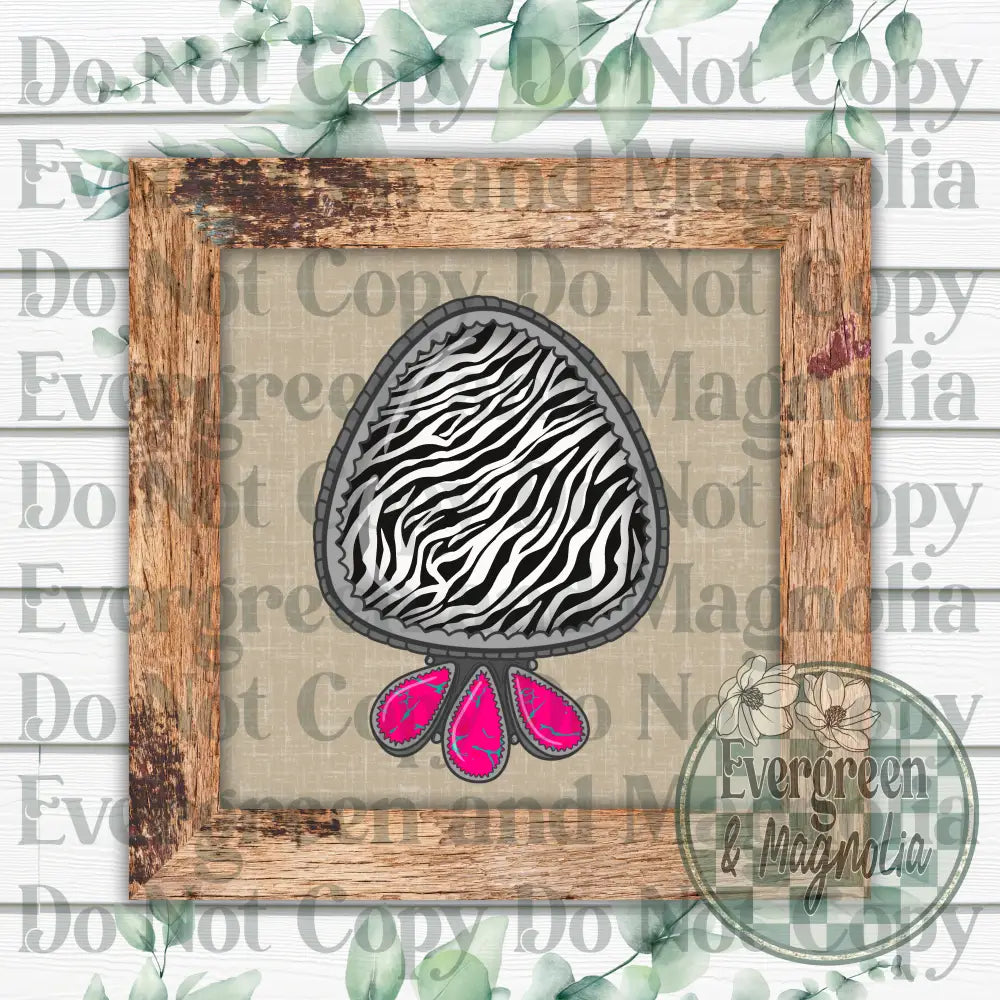 Zebra Turquoise Decal