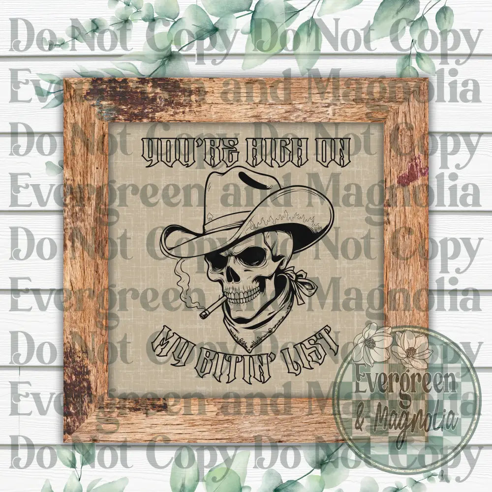 Bitin' List Decal