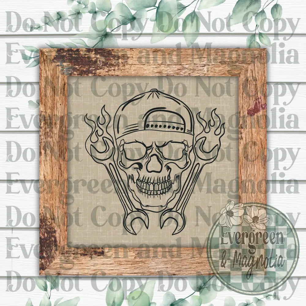 Mechanic Black Outline Decal