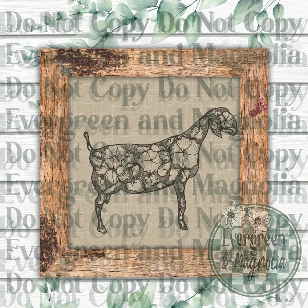 Tooled Dairy Goat (Dark Brown)