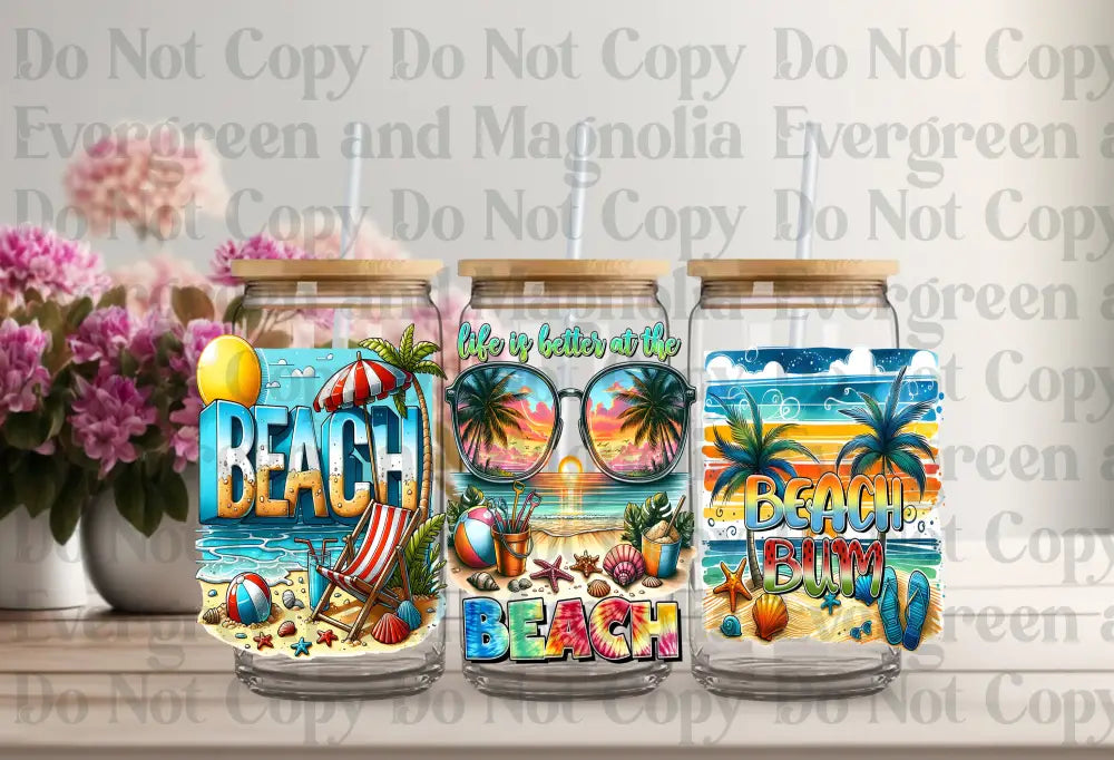 Beach Bum Uv Dtf Print