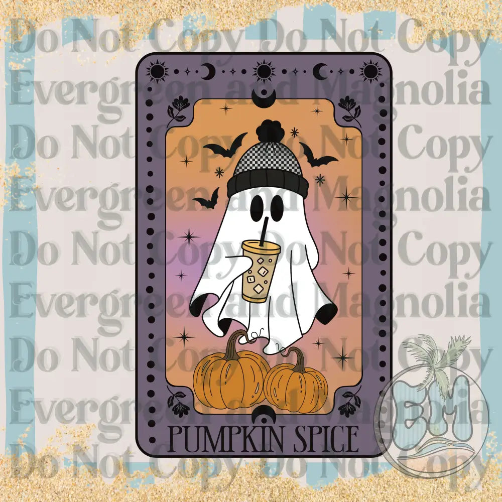 Pumpkin spice tarot card