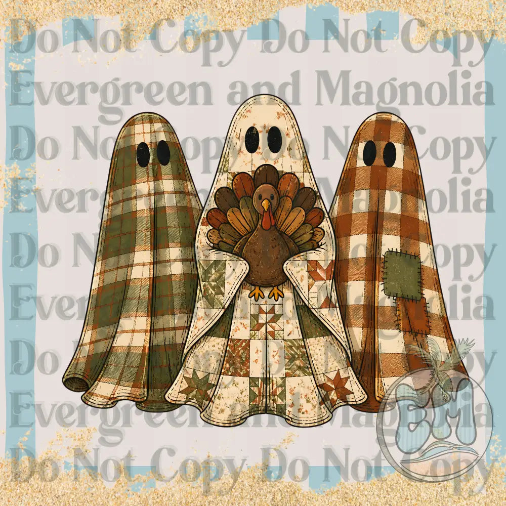 Quilted turkey ghosties
