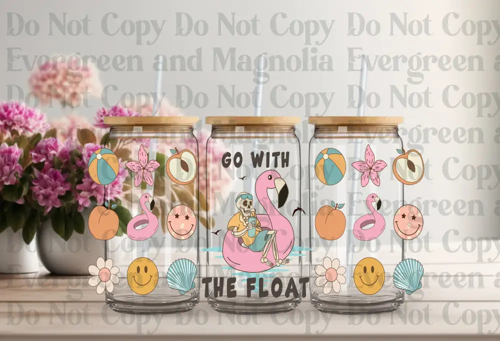 Go With The Float Skelly Uv Dtf Print