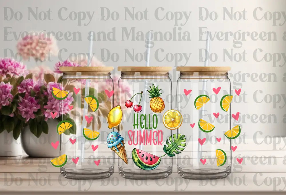 Hello Summer 2 Uv Dtf Print