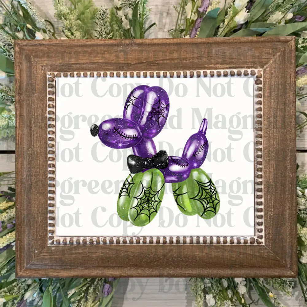 spider bow balloon dog1 Decal