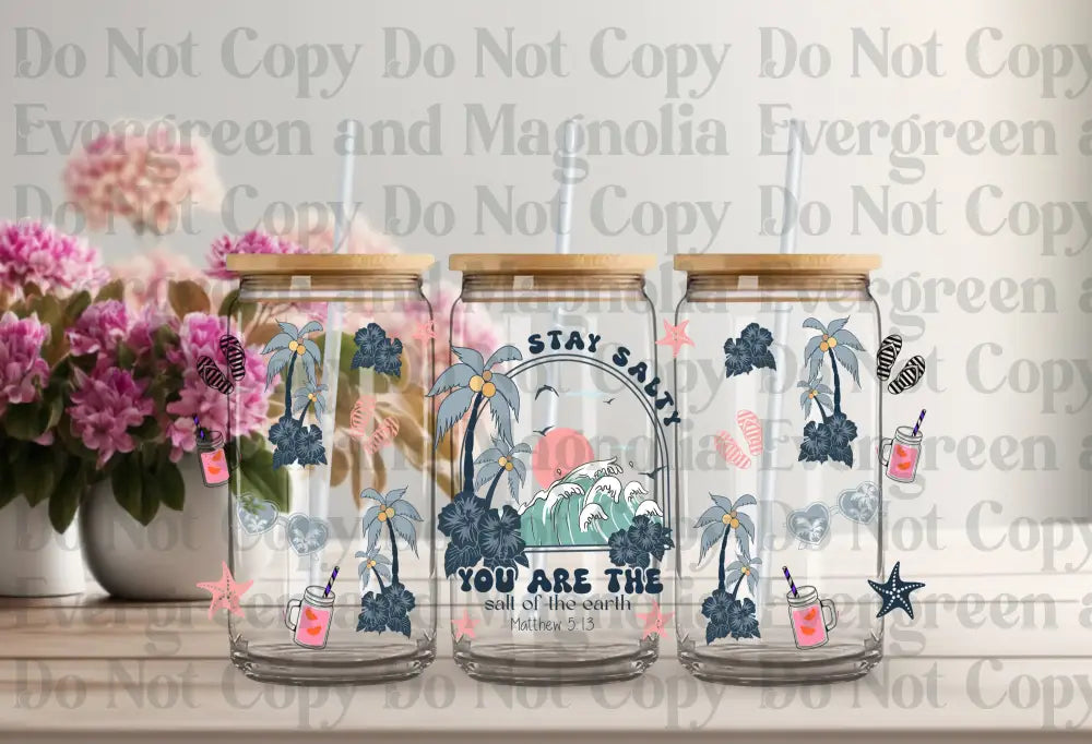 Stay Salty Bible Verse - Retro Summer Uv Dtf Print