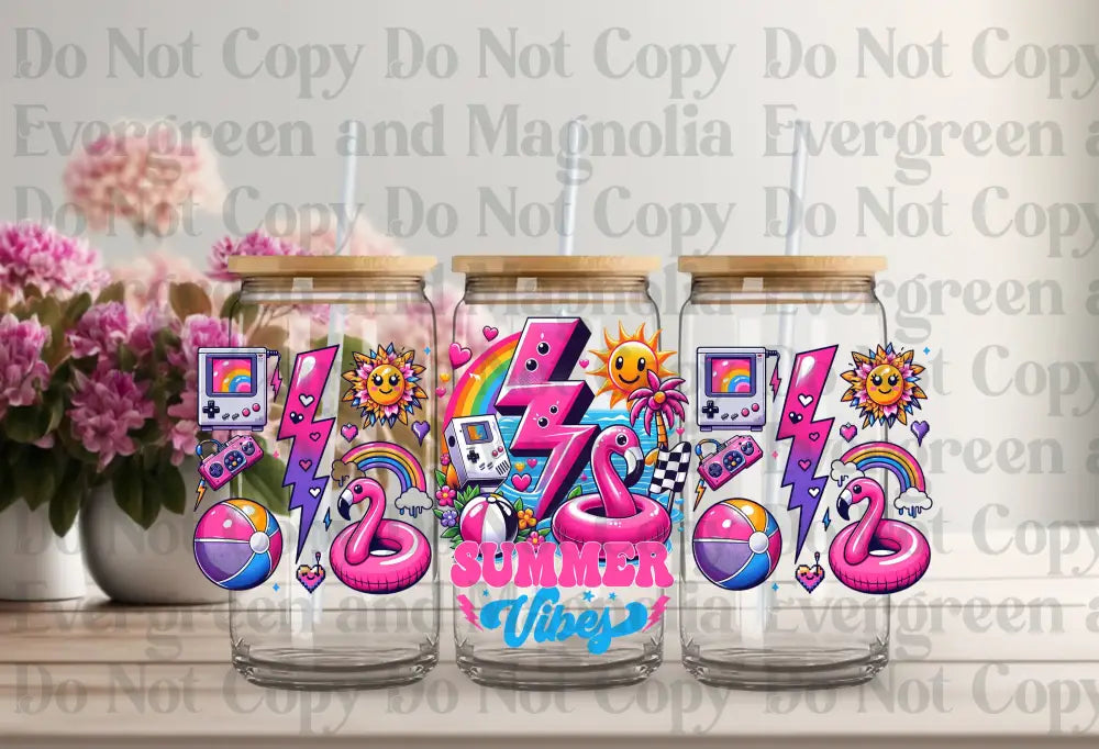 Summer Retro Vibes Uv Dtf Print