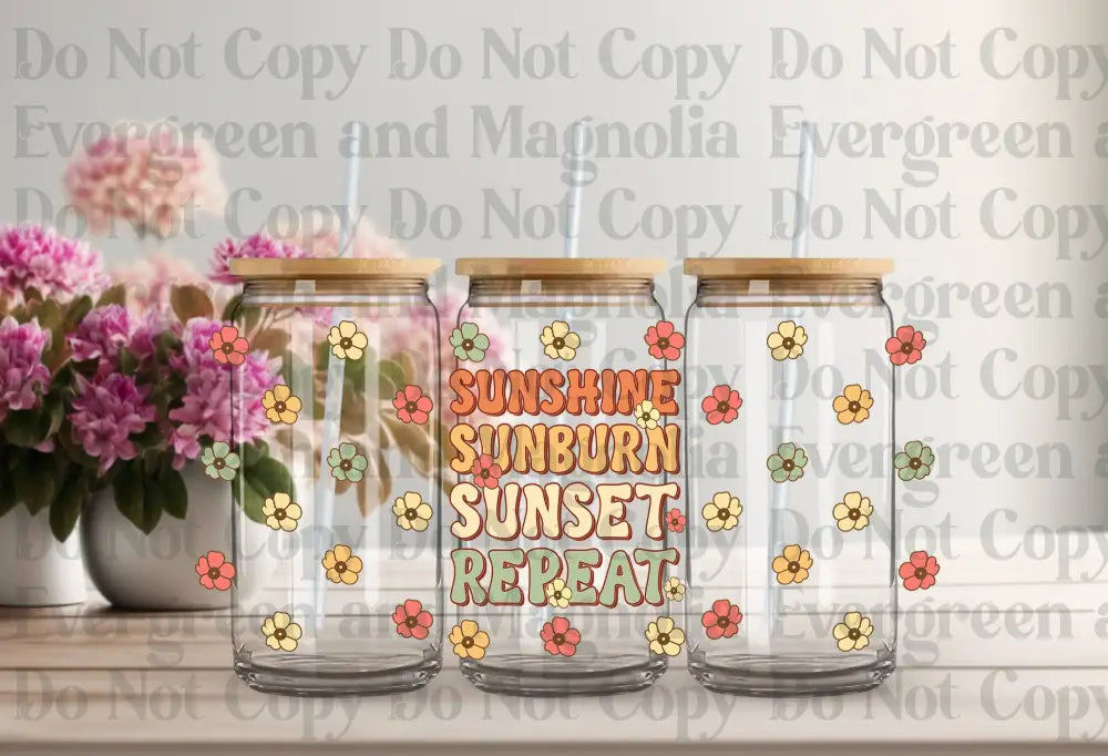Sunrise Floral Uv Dtf Print