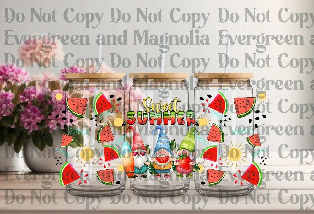 Sweet Summer Gnomes Uv Dtf Print