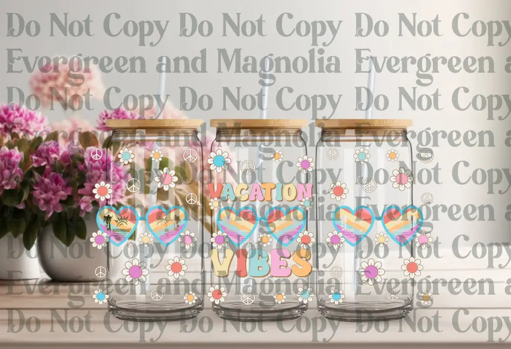 Vacation Vibes Uv Dtf Print