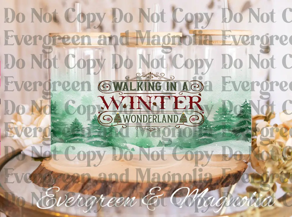 walking in a winter wonderland green