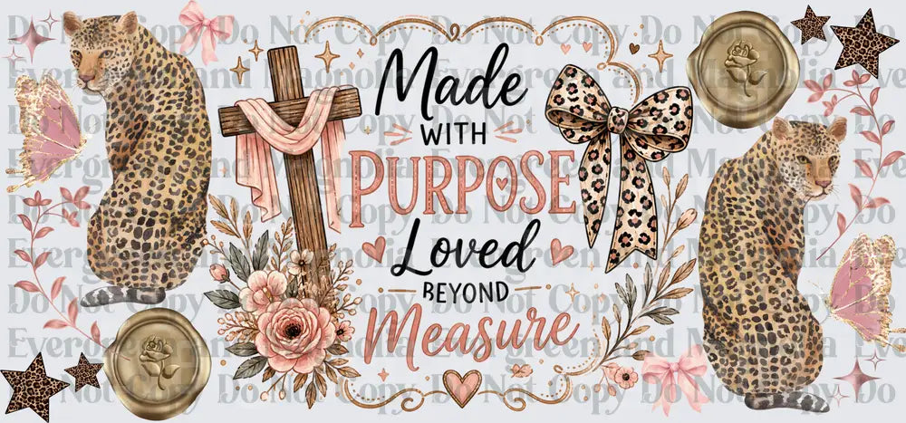 Made With Purpose Loved Beyond Measure Leopard Cross Wrap