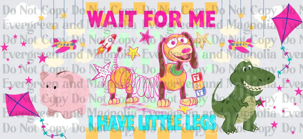 Wait For Me I Have Little Legs Slinky Dog Rex Piggy Bank