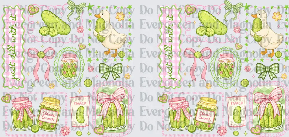 Just Dill With It Cute Pickle Duck Coquette Bow Bundle