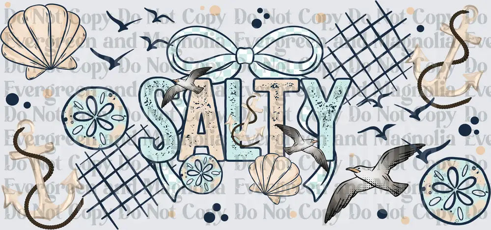 Salty Coastal Nautical Bow Seagull Anchor Sand Dollar