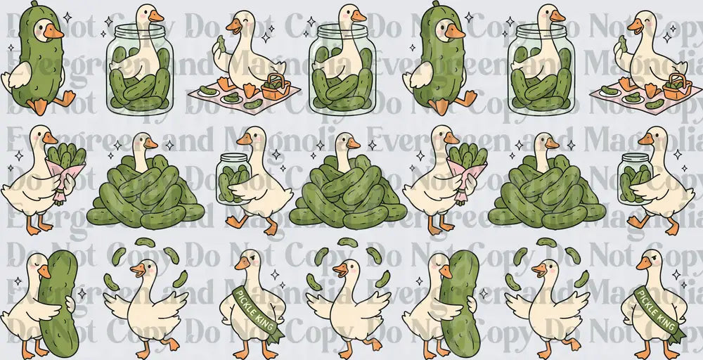 Cute Goose Pickle Lover Multi-Scene Sticker Sheet Bundle