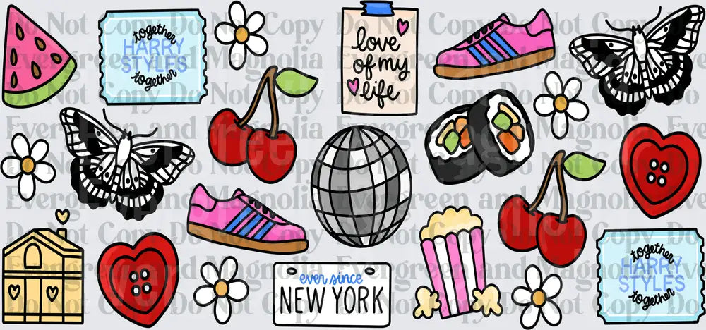 Harry Styles Fan Art Doodle Icon Sheet Bundle
