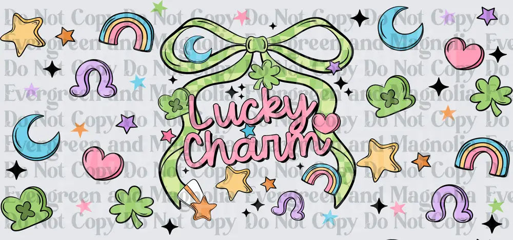 Lucky Charm Coquette Bow St. Patrick's Day Doodle Wrap