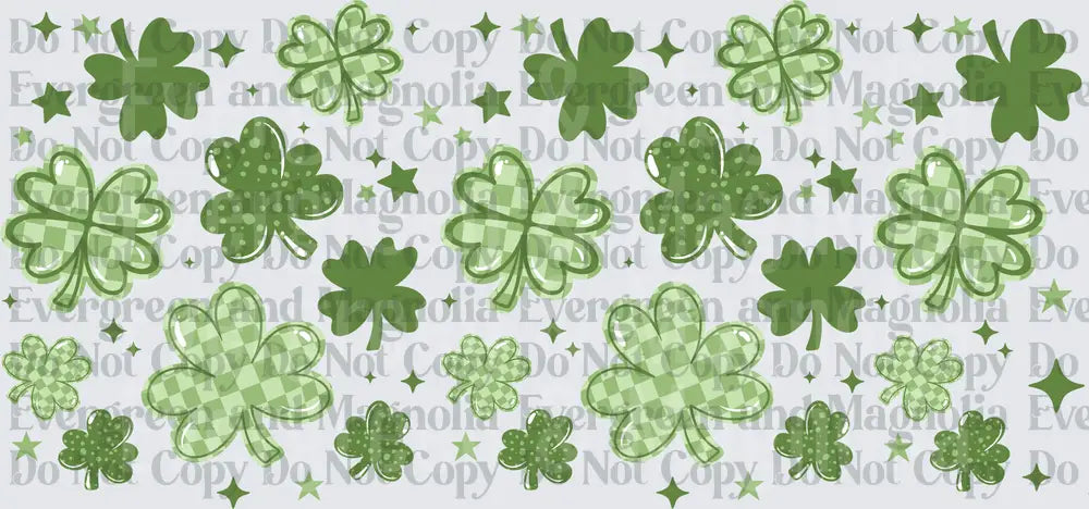 St Patrick's Day Shamrock Clover Sparkle Pattern Green