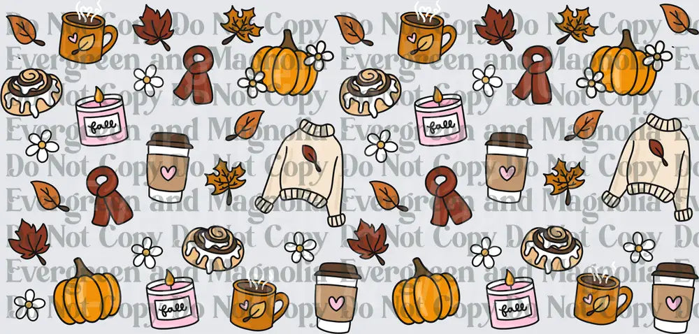 Autumn Fall Cozy Vibes Pumpkin Coffee Sweater Pattern