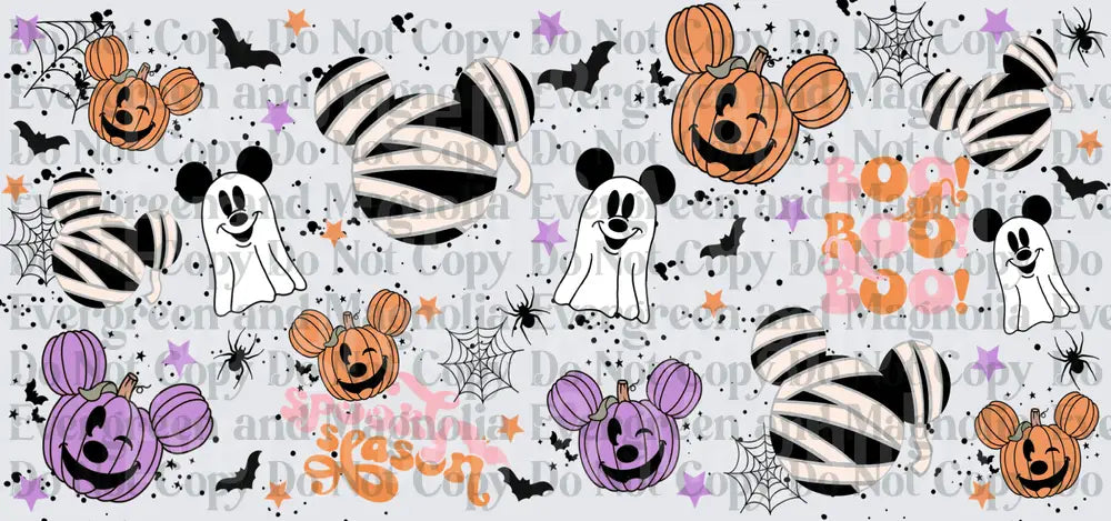 Spooky Season Halloween Mouse Ears Pumpkin Ghost Wrap