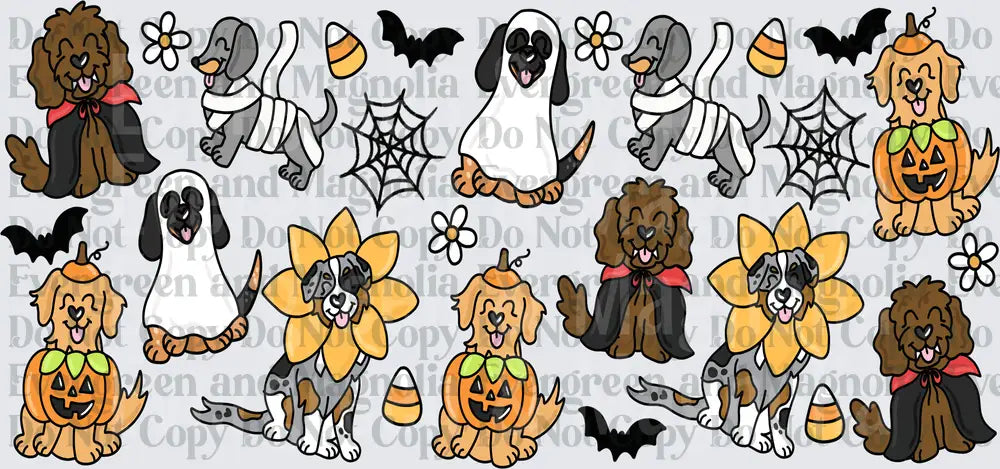Halloween Dogs in Costumes