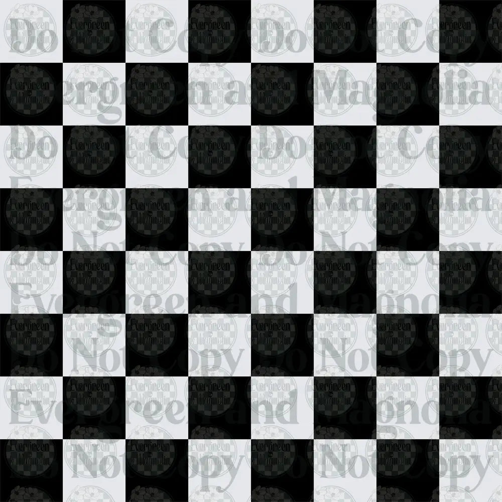 Black and White Classic Checkerboard Pattern