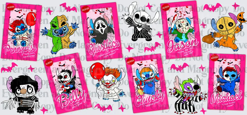 Horror Villain Alien Character Halloween Trading Card Collection