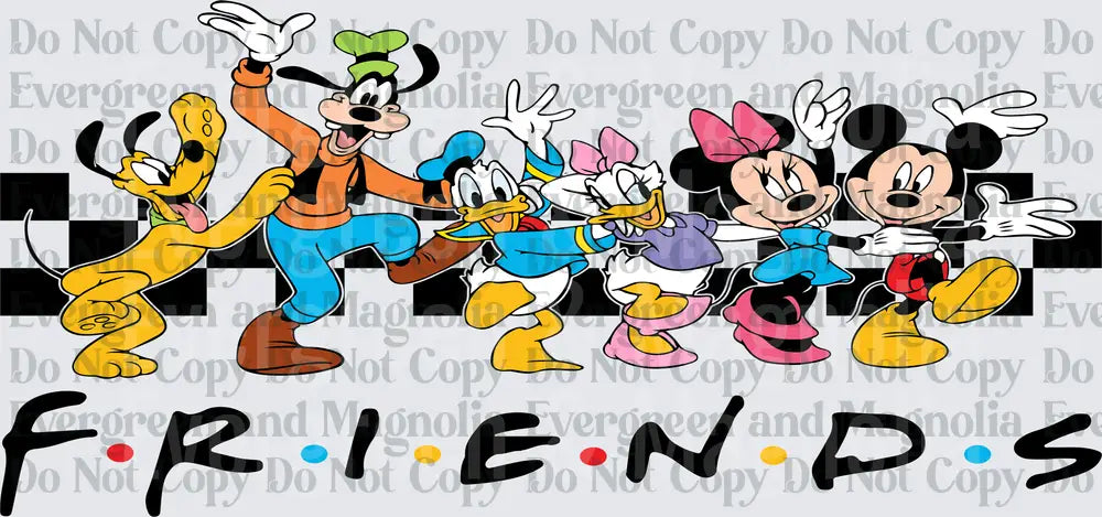 Classic Mouse and Friends Gang FRIENDS TV Logo Parody