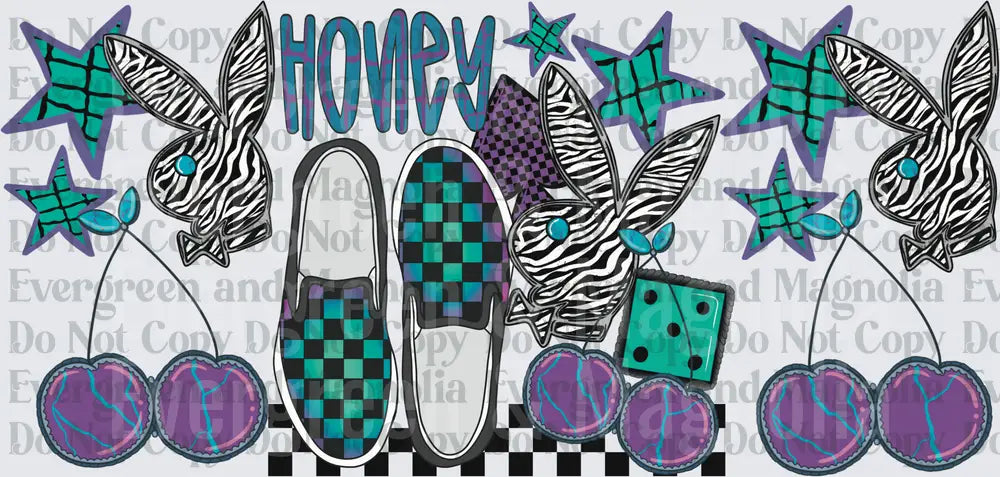 Honey Y2K Zebra Bunny Checkered Sneaker Stars Cherries