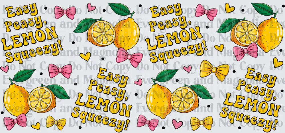 Easy Peasy Lemon Squeezy Citrus with Pink and Yellow Bows