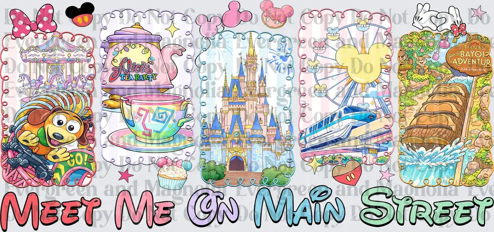 Meet Me On Main Street Theme Park Attractions Collage