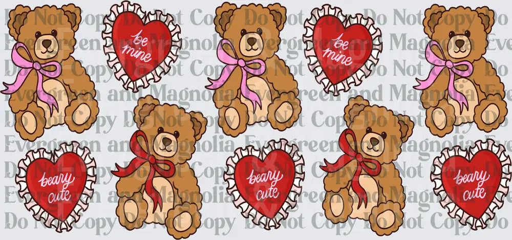 Valentine Teddy Bears Be Mine Beary Cute Heart Bundle