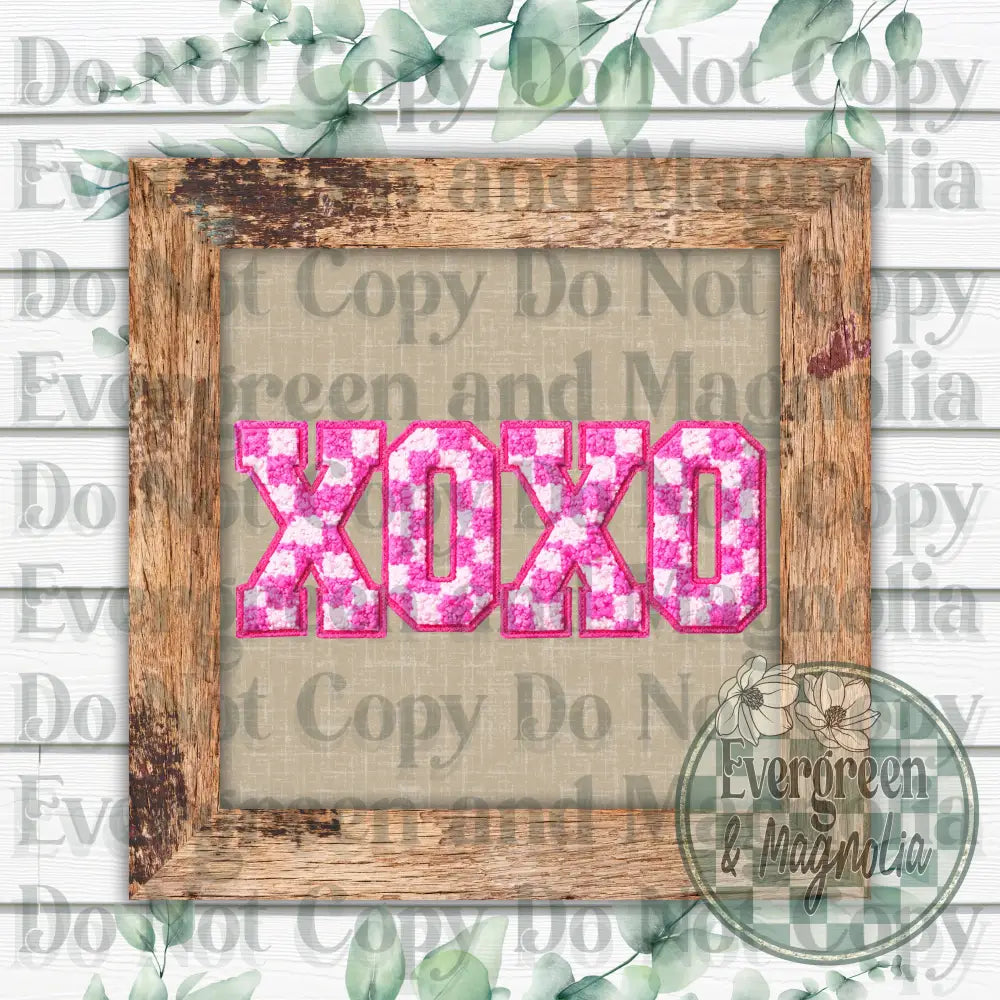 Xoxo faux chenille