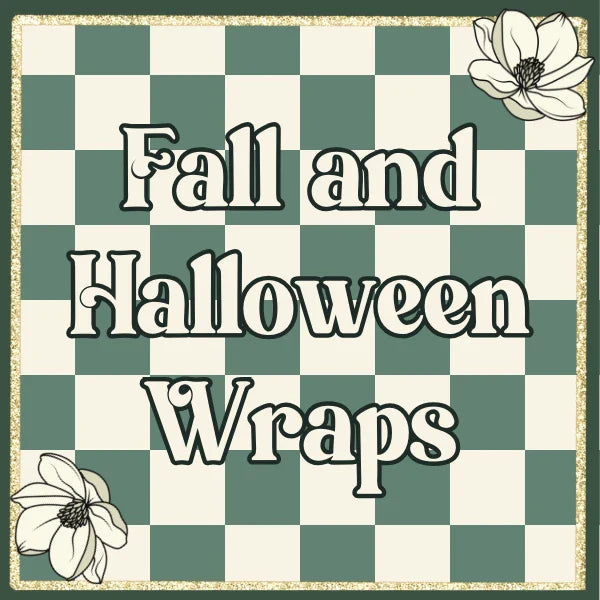 fall wraps with pumpkins and leaves