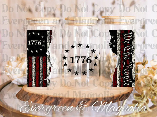 1776 rustic UV DTF print