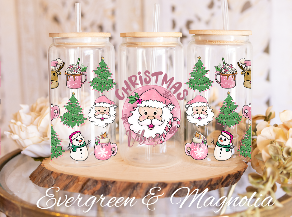 2-Pink Christmas Vibes-Retro Christmas