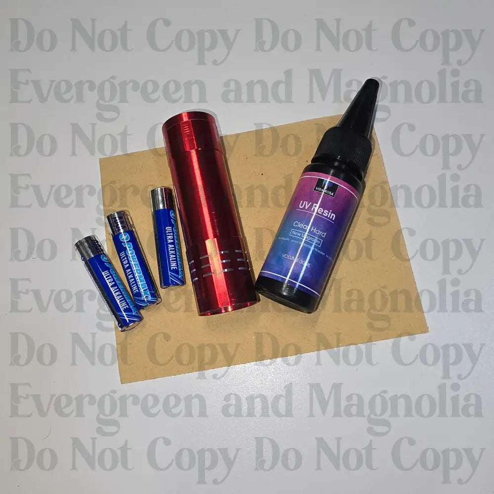 Uv Resin, 3 AAA batteries, UV light
