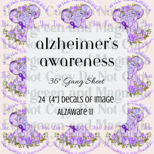 Alzheimer's Awareness Gang Sheets