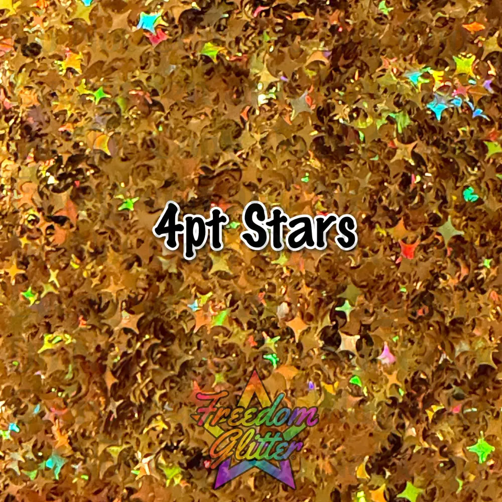 4pt Star - Gold (Shape Glitter)