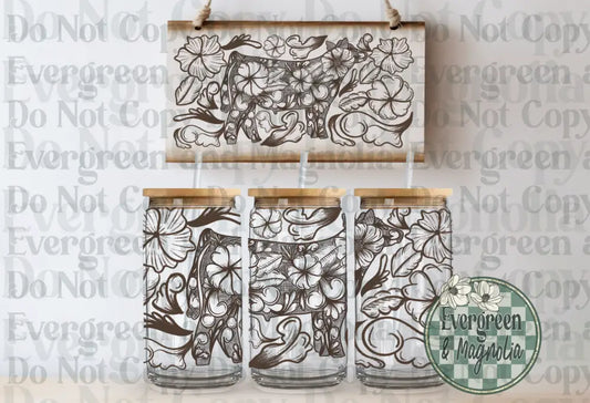 Tooled Leather Show Steer