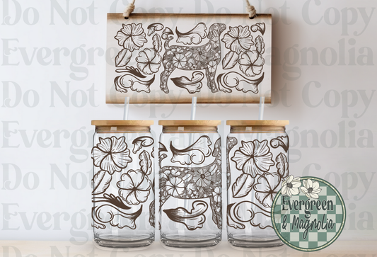 Tooled Leather Show Lamb