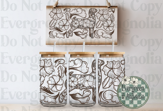 Tooled Leather Show Goat