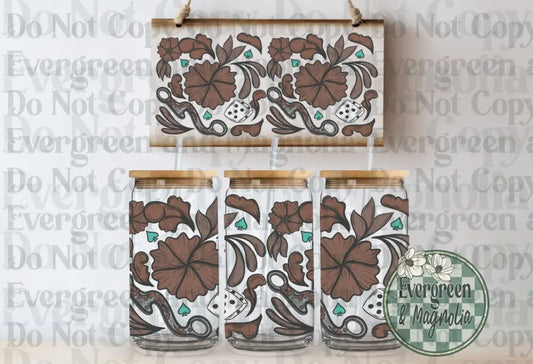 Floral Tooled Leather