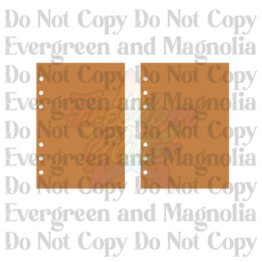 A6 Acrylic Notebook Cover Set (Front & Back)