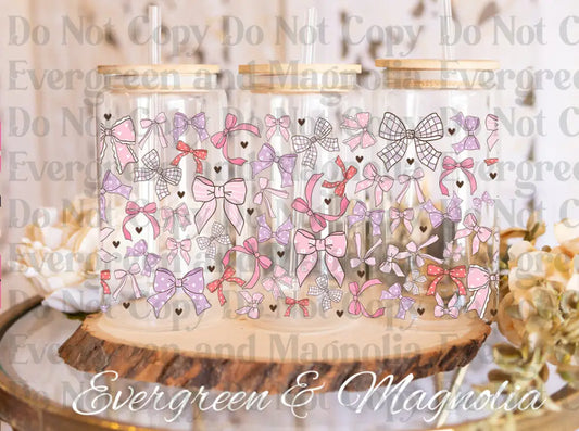 All the pink bows UV DTF print