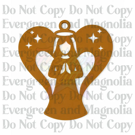 Angel 3 Acrylic Ornament Blank – 4"